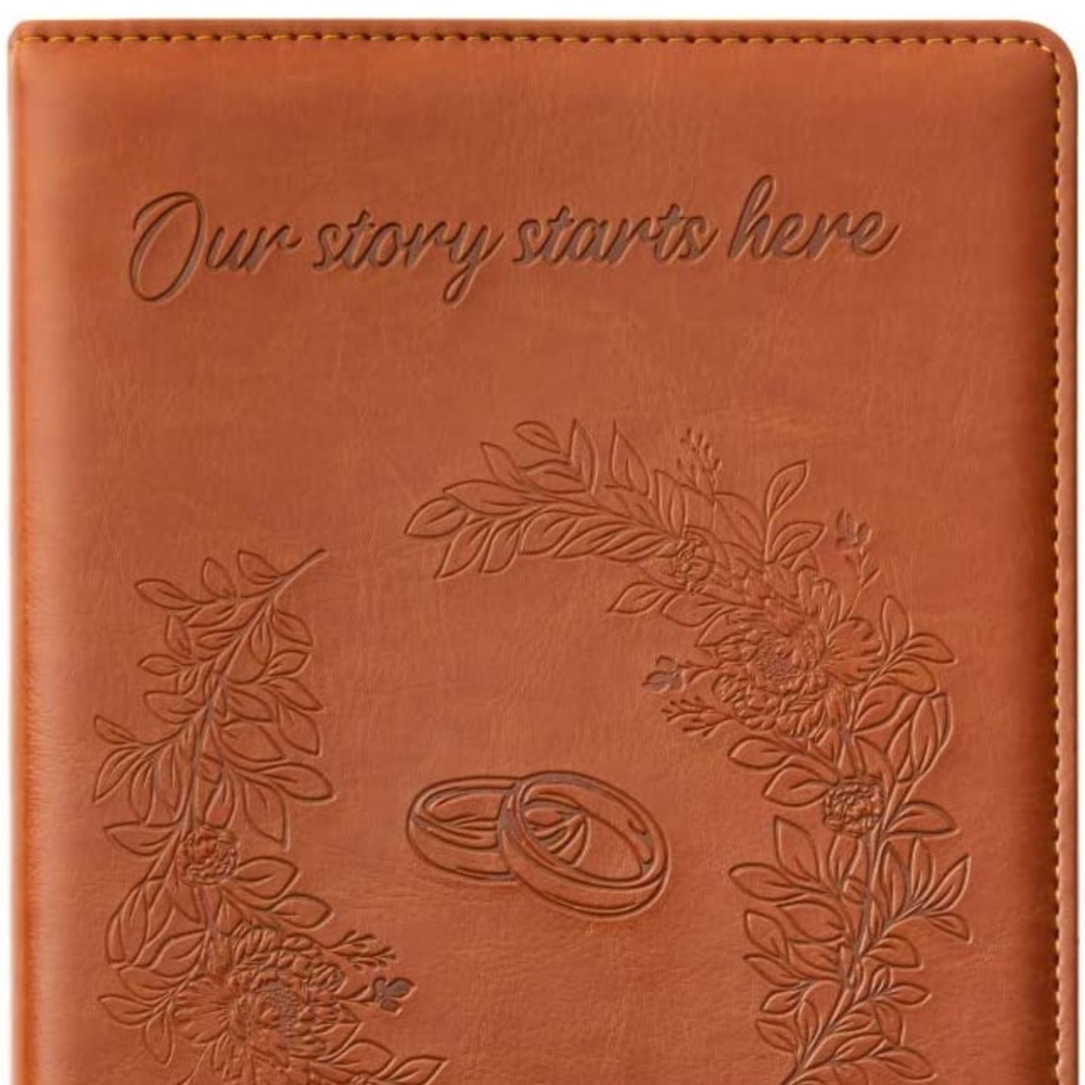 Wedding journal by sohospark, refillable faux leather